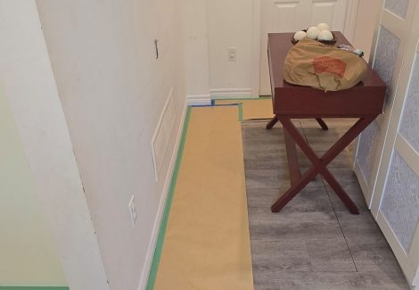 white painted home interior