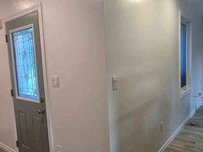 white painted home interior