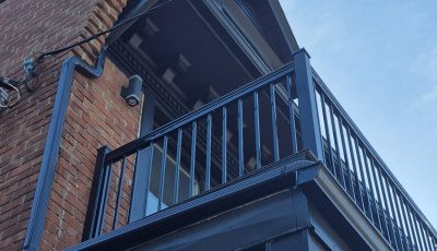 home exterior fascia and trim painted black