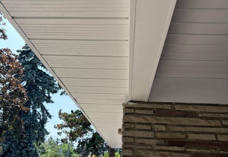 white painted soffit