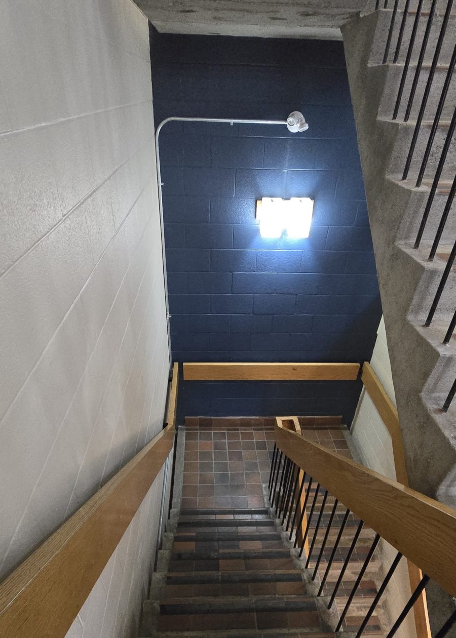 commercial stairwell with white and dark blue wall Preview Image 6