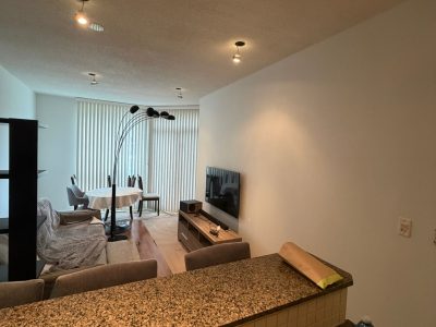 home kitchen interior after white repaint