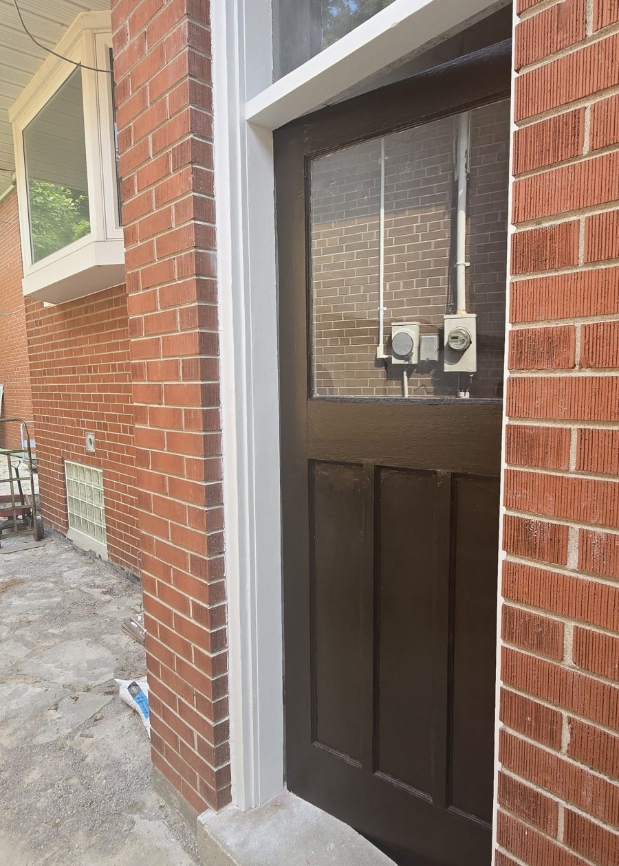 brown painted exterior door Preview Image 1