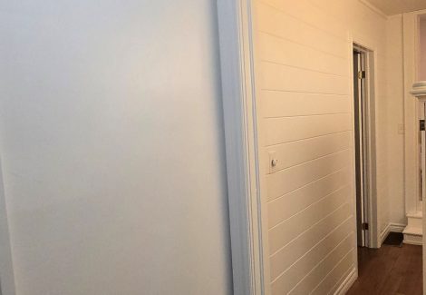 white painted home interior