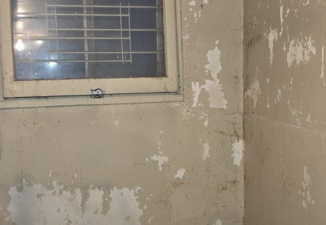 damaged interior wall