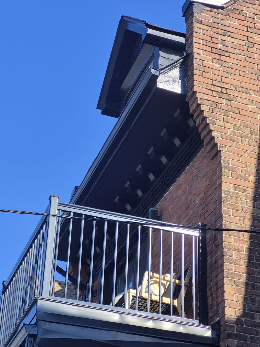 home exterior fascia and trim painted black Preview Image 4