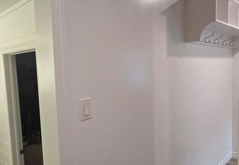 white painted home interior