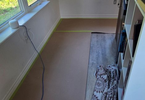 white painted home interior