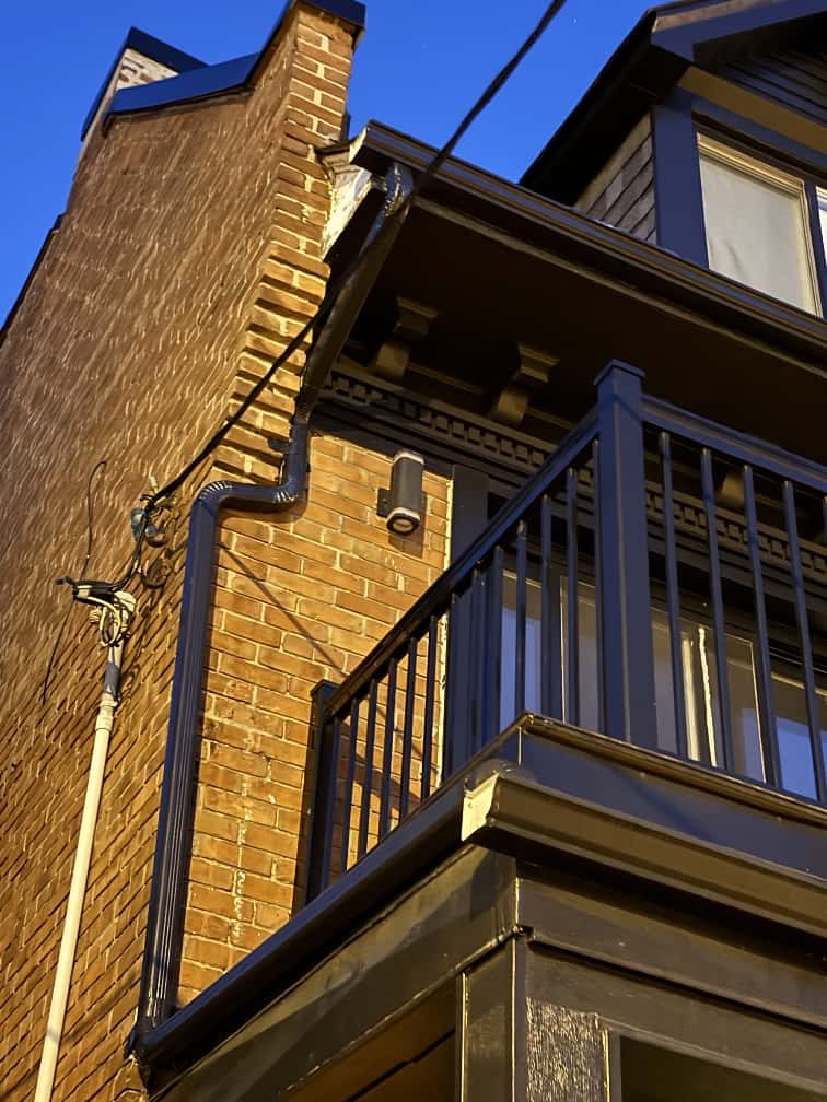 home exterior fascia and trim painted black Preview Image 5