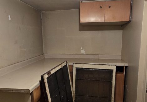 room interior during restoration