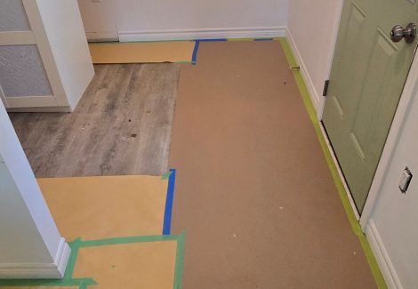 white painted home interior