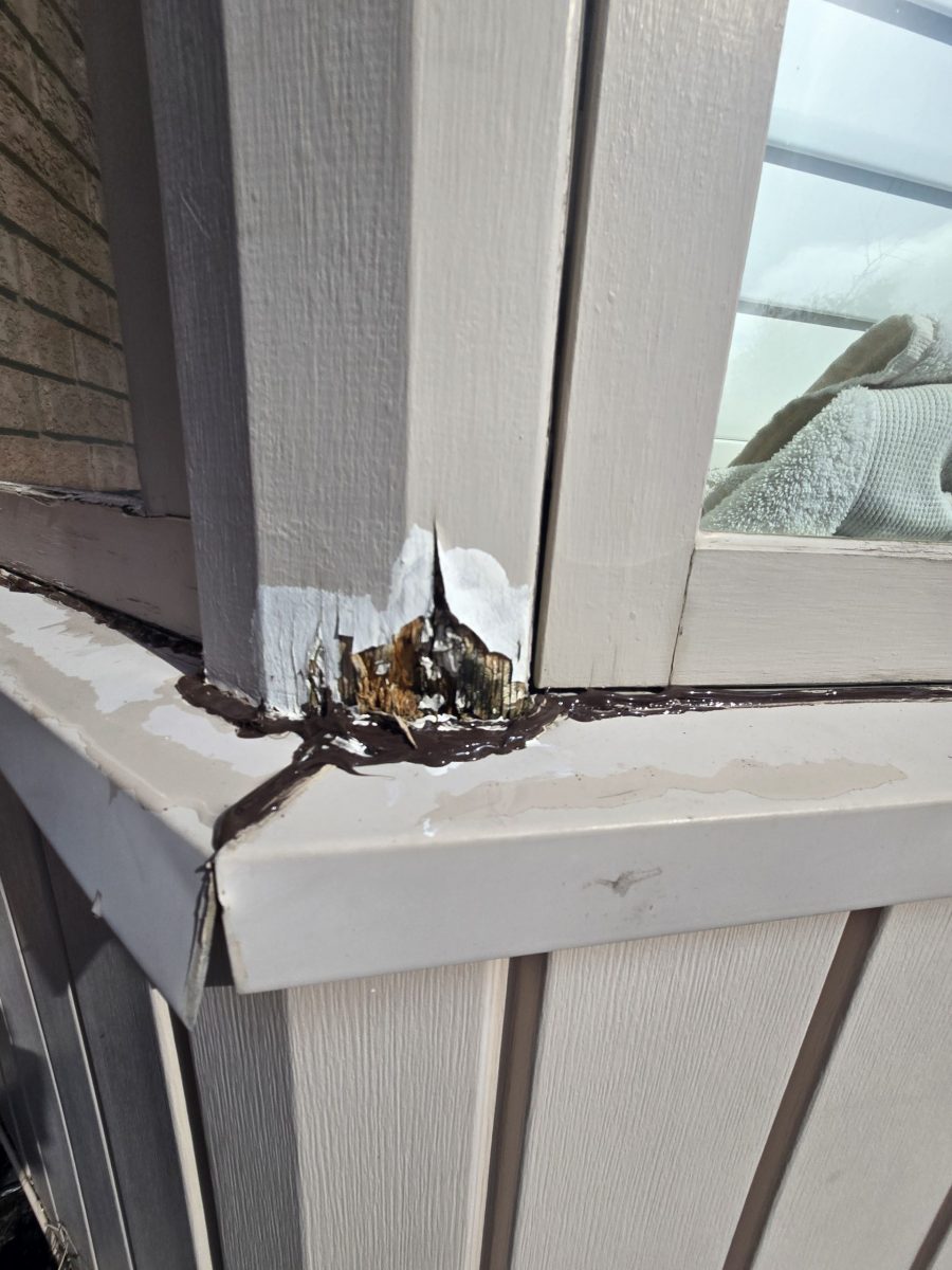 brick house exterior with worn wood trim and accents Preview Image 5