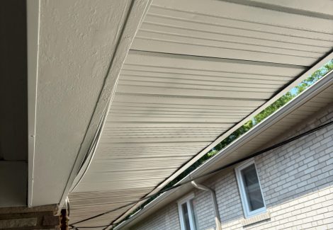 white painted soffit