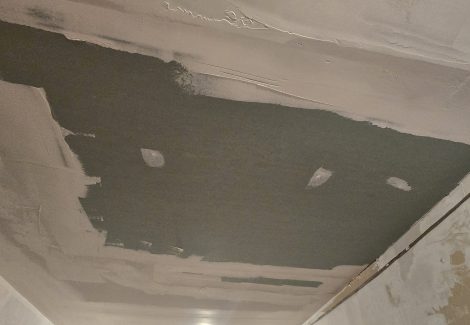 room interior during restoration