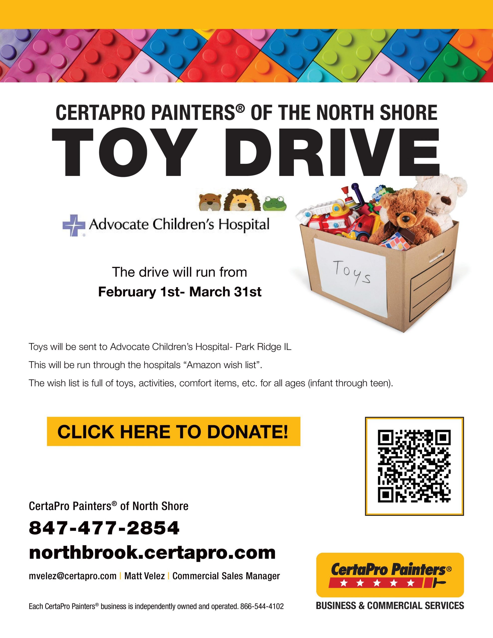 CertaPro Painters of the North Shore Toy Drive | Professional Painting Company
