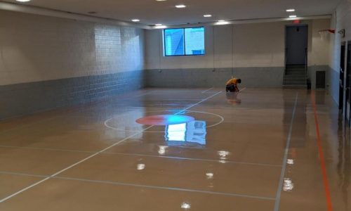 Church floor coating project