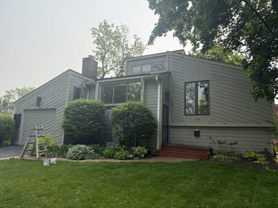 front of house with significant siding paint damage Preview Image 7