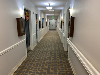 The Reterior Interior Gray Hallway
