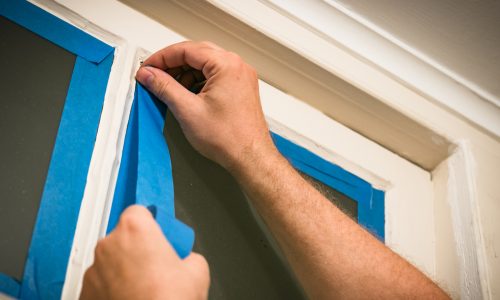 Prepping a window for paint