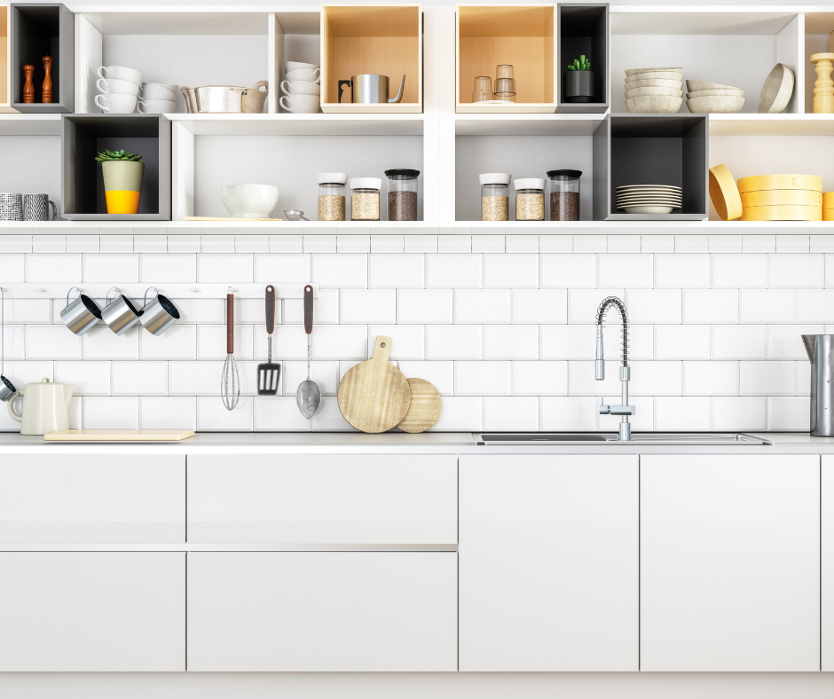 white kitchen cabinets