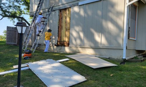 Townhome repair during photo