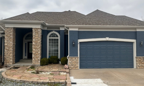 one story home trim and siding painting