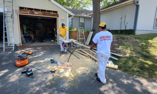 Townhome repair during photo