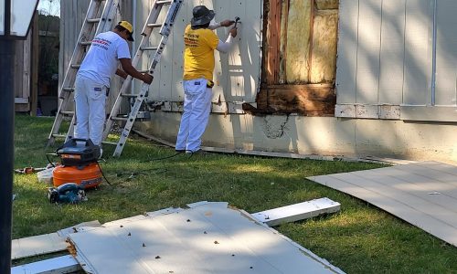 Townhome repair during photo