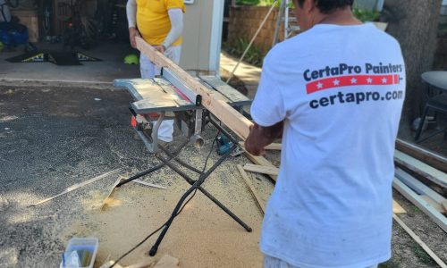 Townhome repair during photo