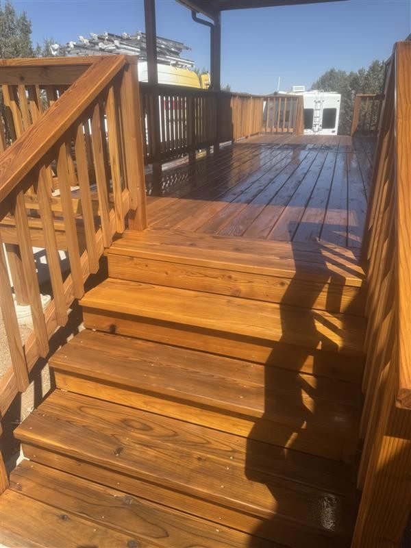 stained wooden deck steps Preview Image 2