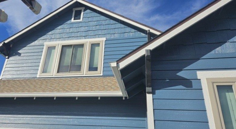 blue painted house exterior Preview Image 1