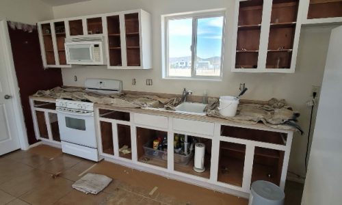 Sand Cabinet Boxes After Priming