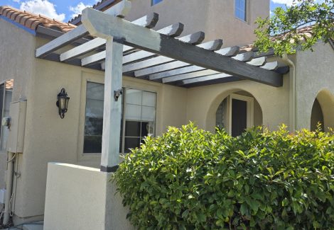 repainted stucco home exterior