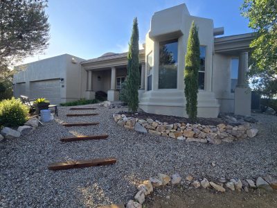 repainted stucco home exterior