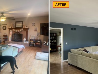 before and after interior