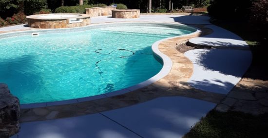pool concrete staining services in north raleigh
