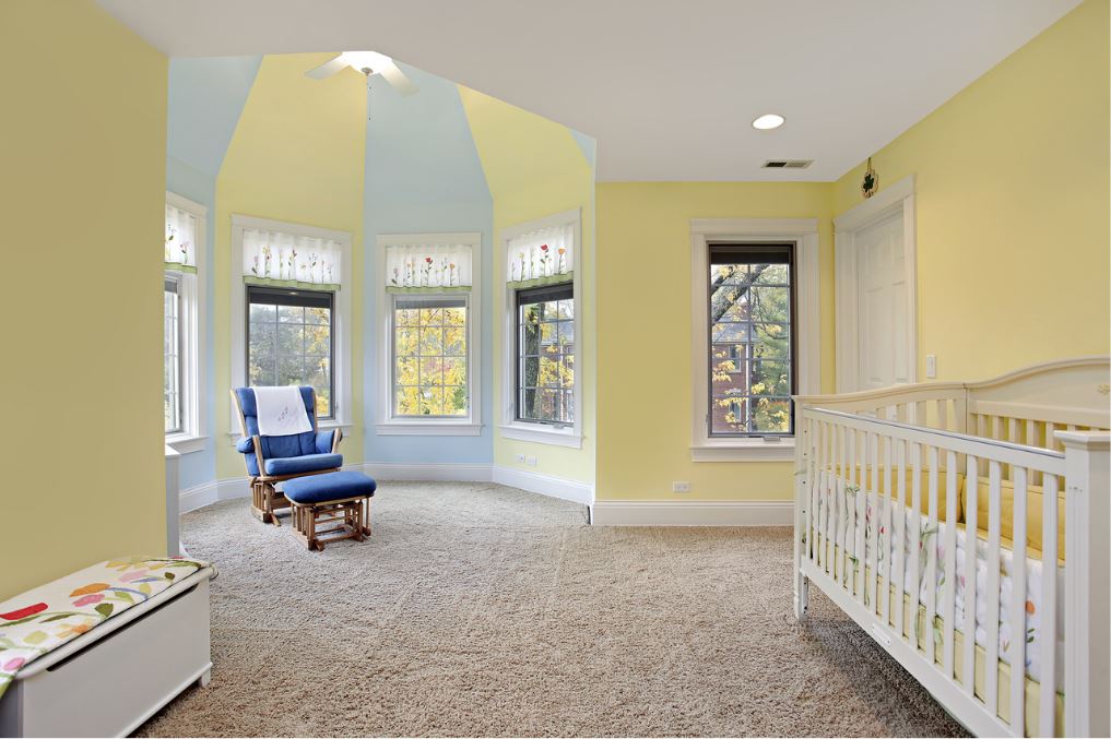 yellow painted room