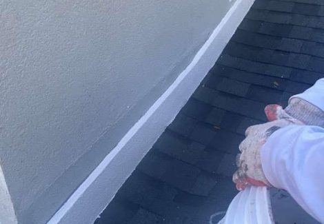 painted stucco and trim