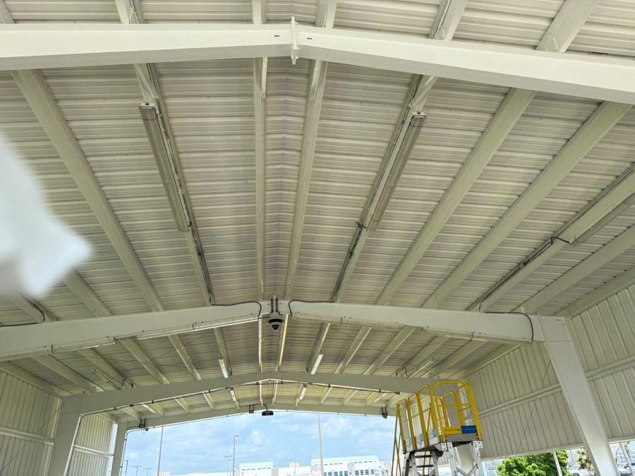 white painted covered airplane hangar Preview Image 2