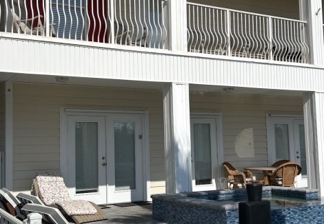 white house exterior with balcony
