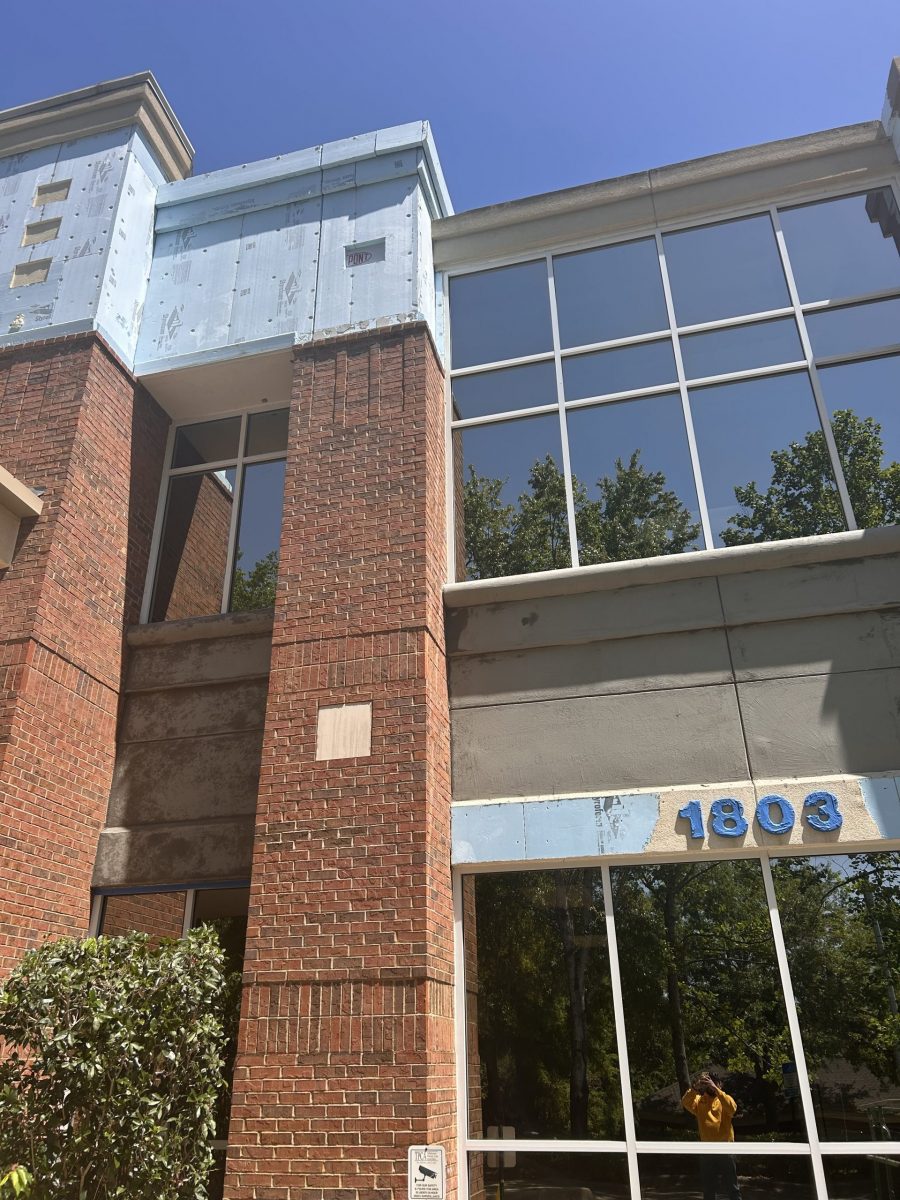 exterior of commercial building during stucco install Preview Image 10