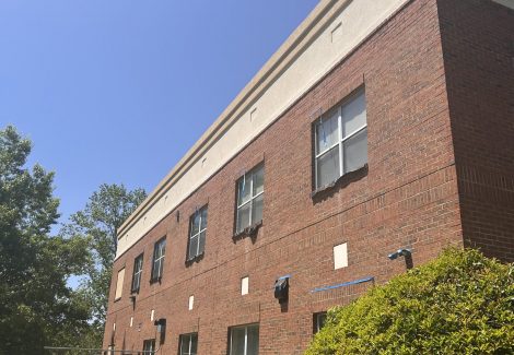 exterior of commercial building aftert stucco install