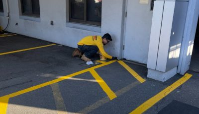 During Line Striping Process Scarsdale, NY