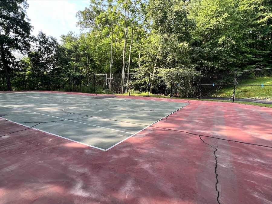 Before Professional Tennis Court Painting Preview Image 3