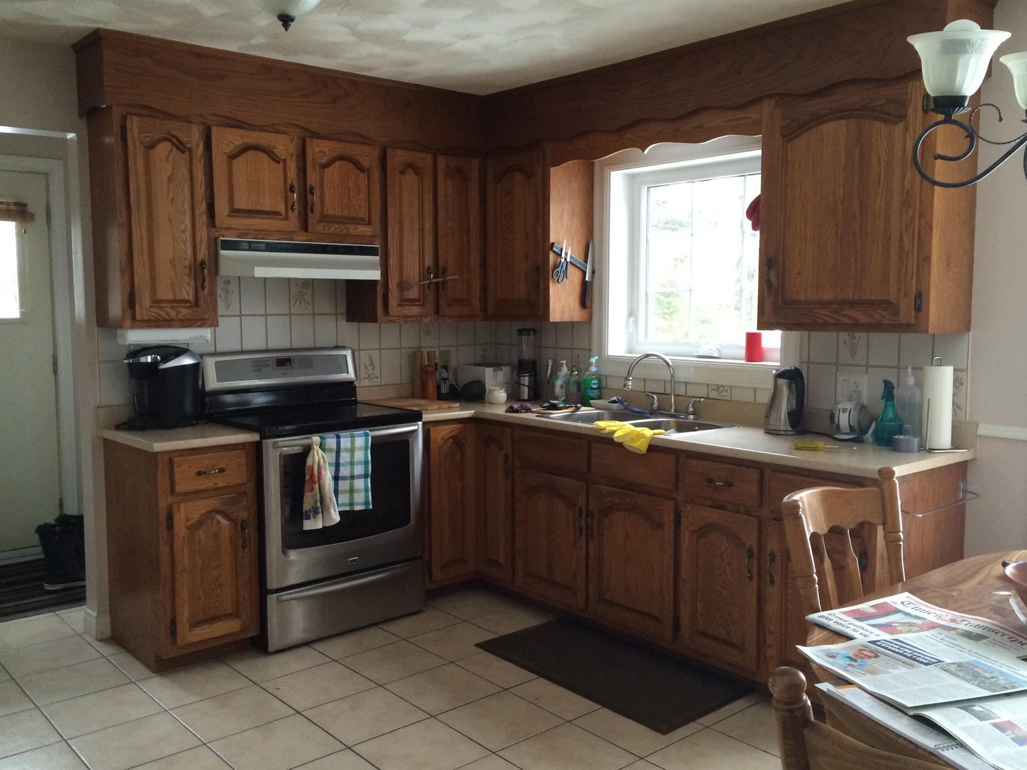 Kitchen Cabinet Before & After Before
