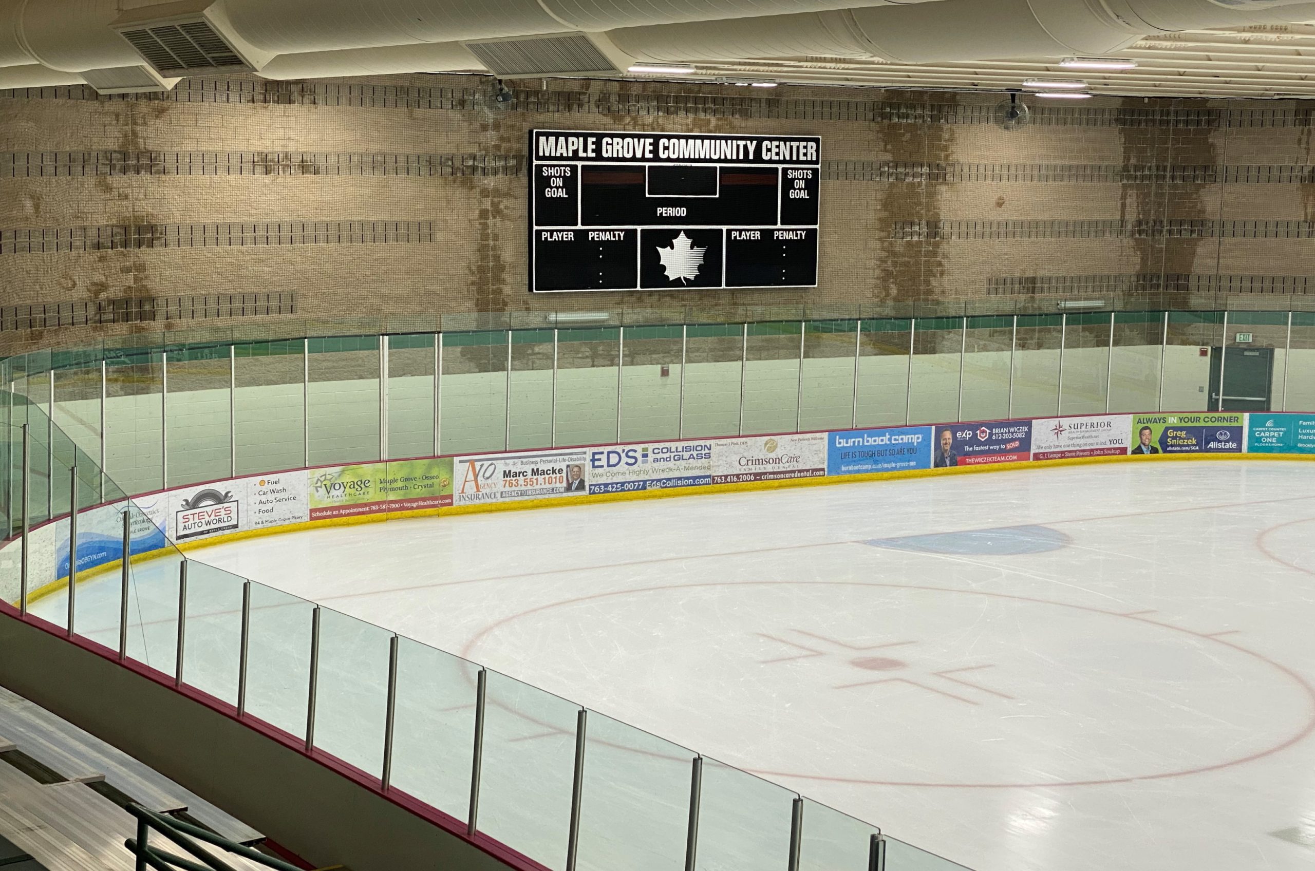 Maple Grove Ice Arena Repainted Before