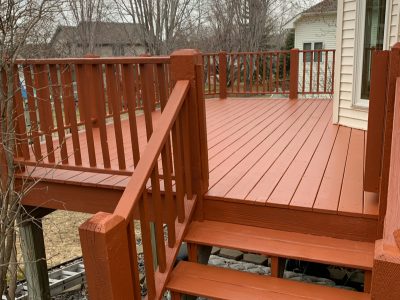 Finished deck painting