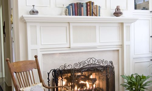 fireplace wainscoting