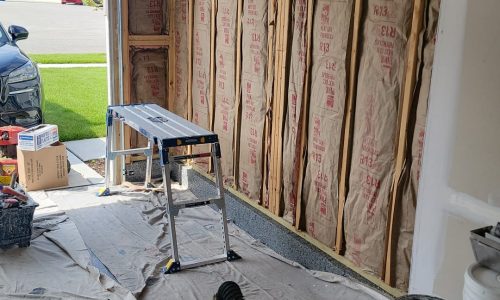 Garage Interior Wall Before Drywall