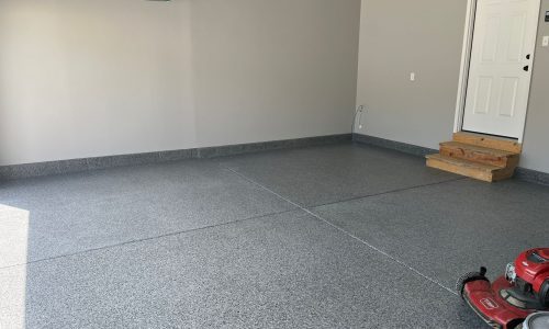 Garage Interior Finished Floors and Drywall